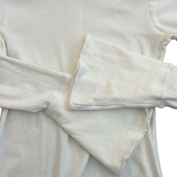 Free People Sydney Ribbed Turtleneck Bell Cuff Long Sleeve Top - Picture 6 of 8